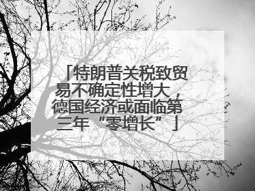 特朗普关税致贸易不确定性增大，德国经济或面临第三年“零增长”